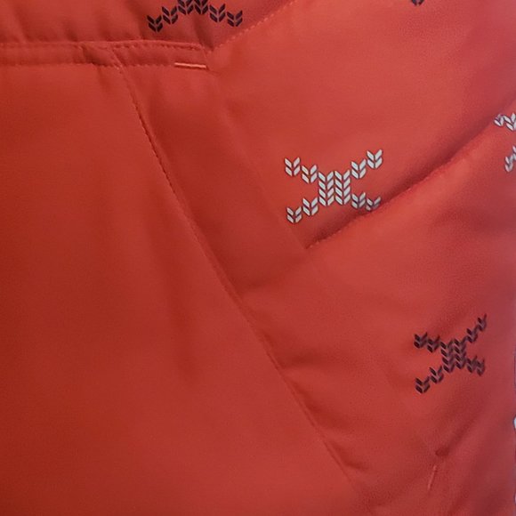 Puma Puffer Vest Red Sweater Pattern Zip Up Adult Med Sport Lifestyle - Picture 4 of 12